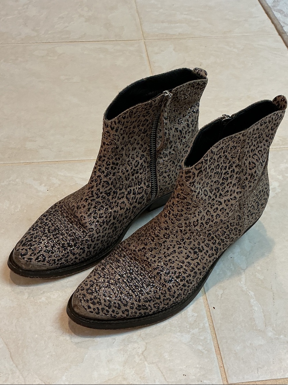 Golden Goose Women's Leopard Print Ankle Booties in Gray